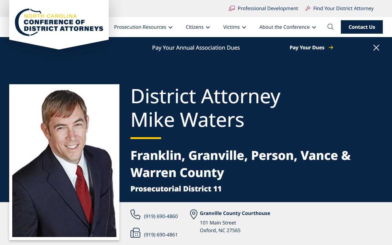 Person County arrest records and court charges Prosecutorial District 11 District Attorney page