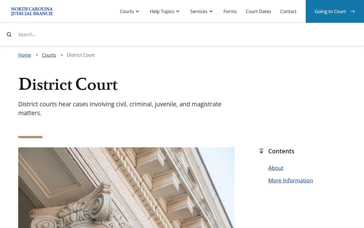 Person County criminal court records North Carolina District Court overview
