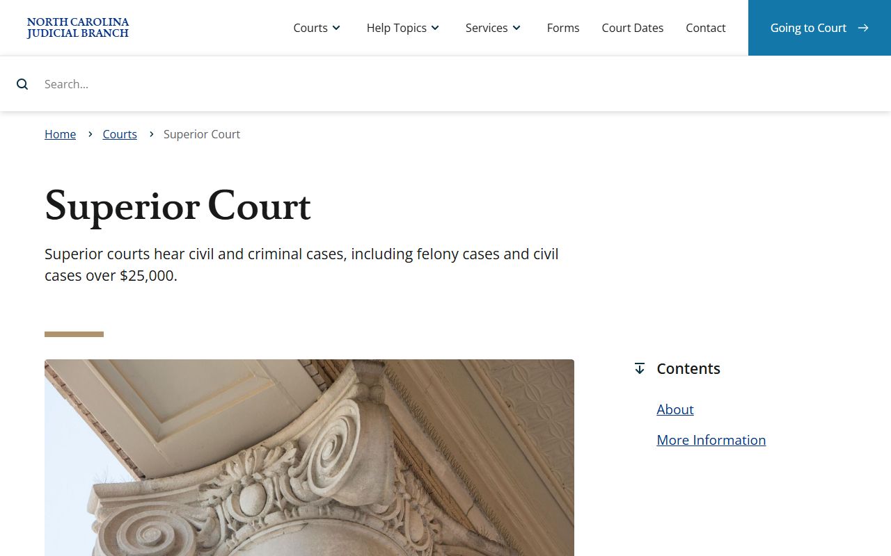 Person County criminal court records North Carolina Superior Court overview