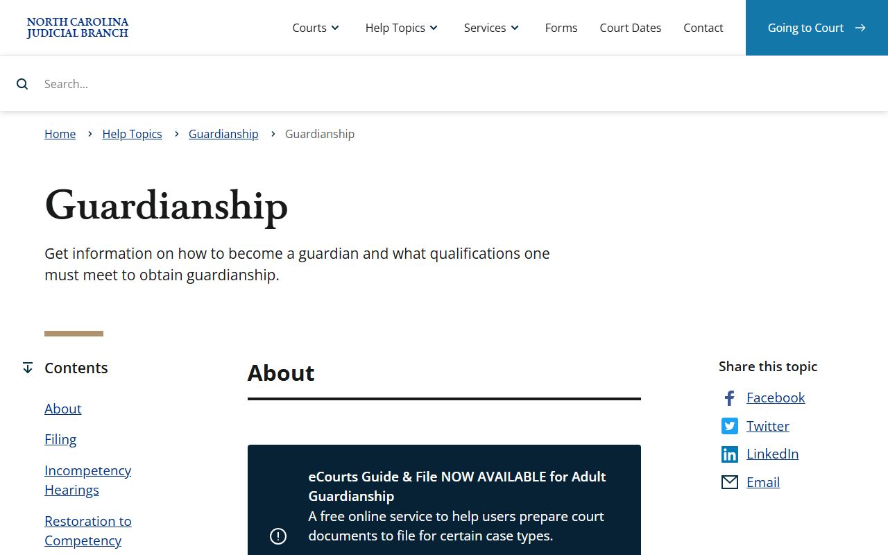 Person County probate records North Carolina guardianship help topic